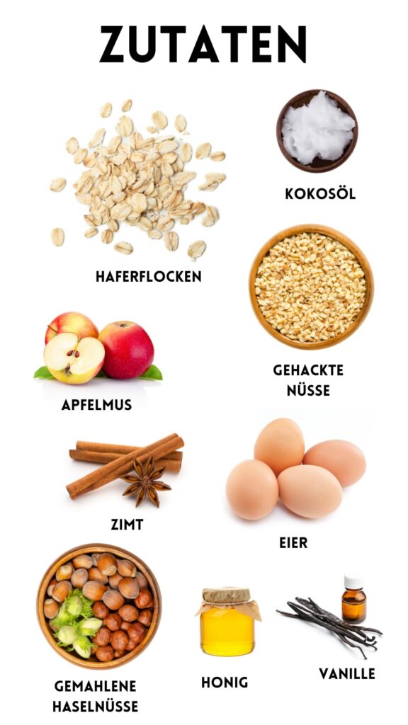 Haferflockenkekse mit Nüssen Zutaten