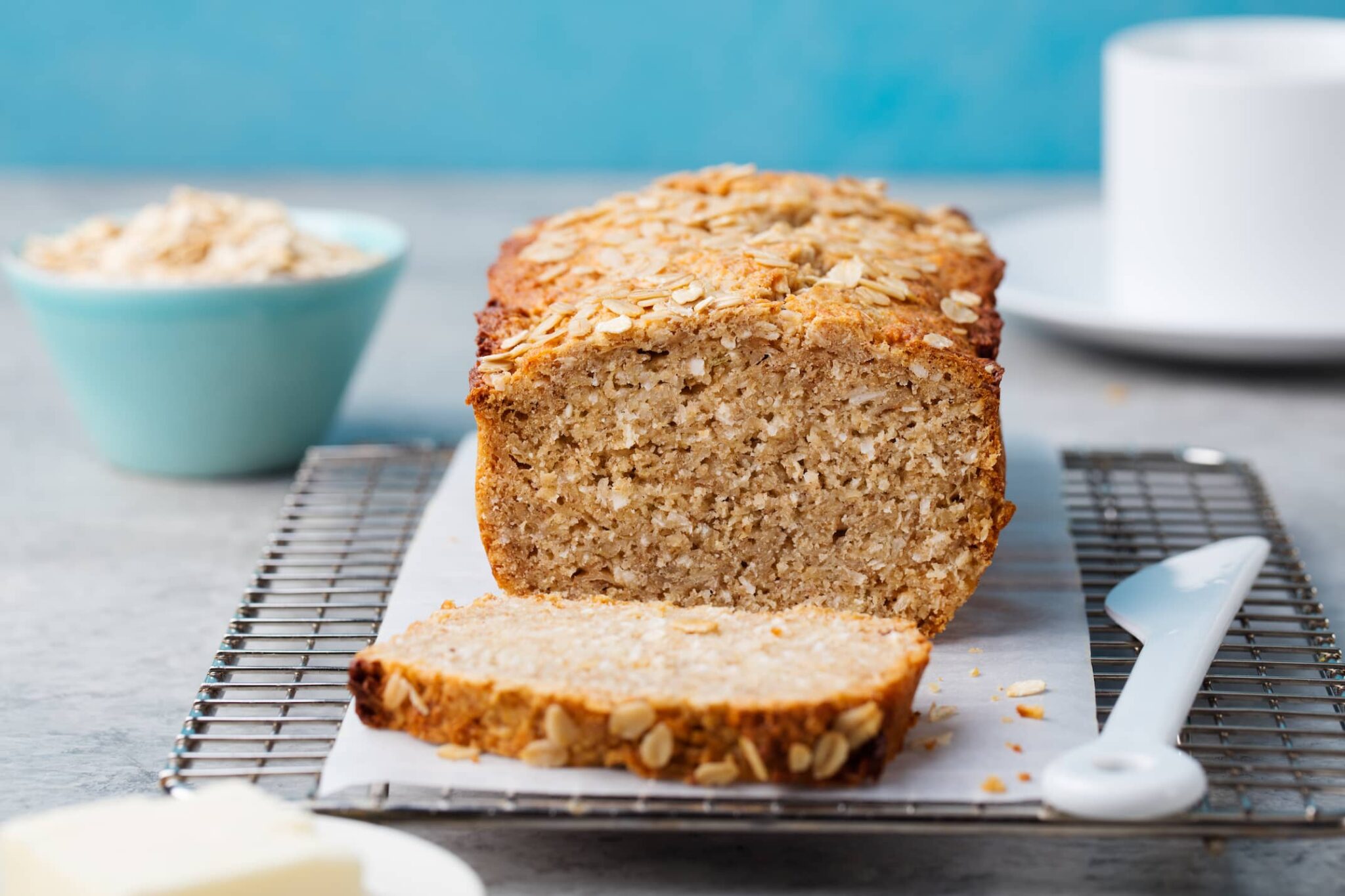 Bananenbrot mit Haferflocken und Joghurt - Sweet &amp; Healthy