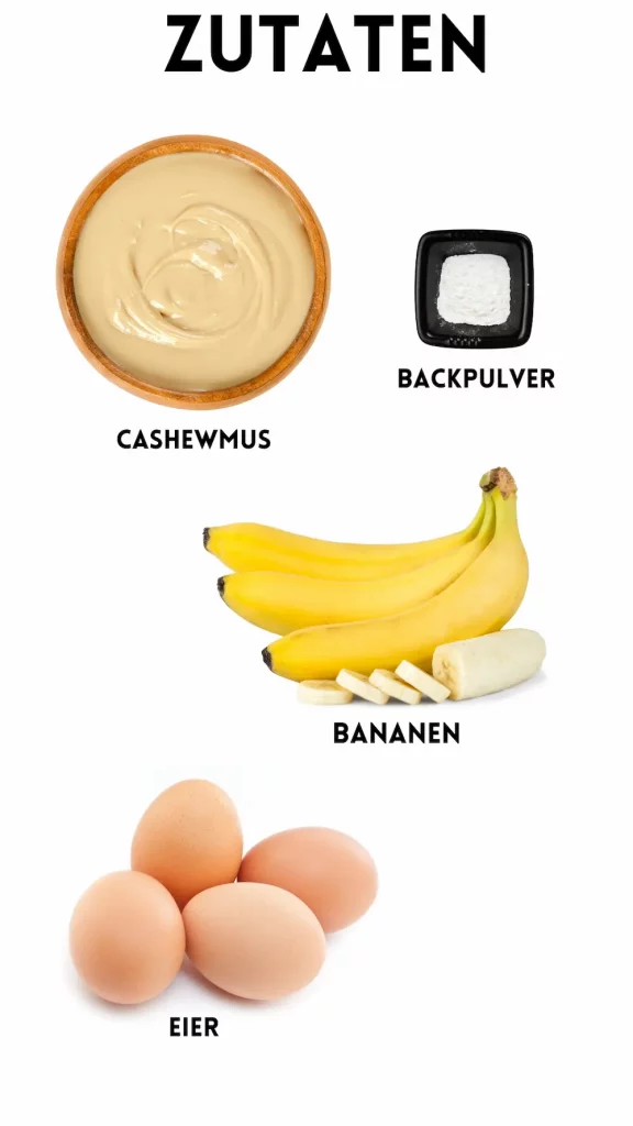 Low Carb Bananen Pancakes ohne Mehl Zutaten