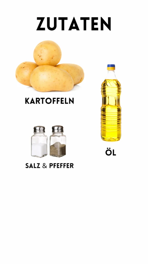 Kartoffelwürfel in der Heißluftfritteuse Zutaten